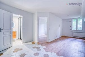 Rénovation d'appartement avec parquet bicolore